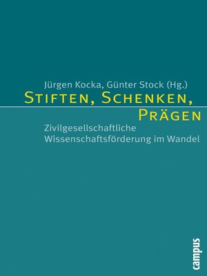 cover image of Stiften, Schenken, Prägen